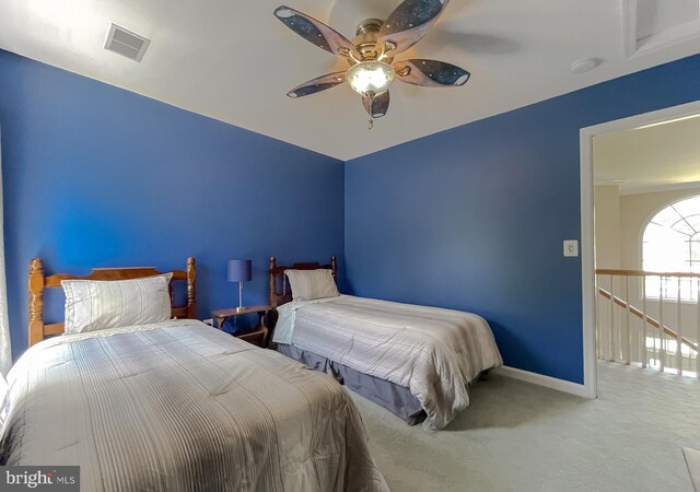 13605 Sugar Mill Ct, Waldorf, MD 20601 - carpeted bedroom with baseboards and a ceiling fan
