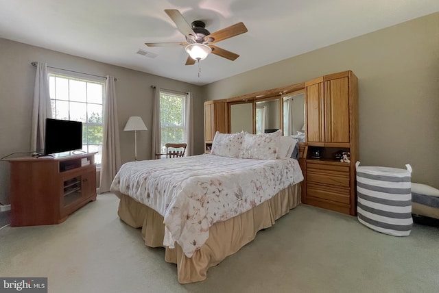 13605 Sugar Mill Ct, Waldorf, MD 20601 - bedroom with light colored carpet and ceiling fan