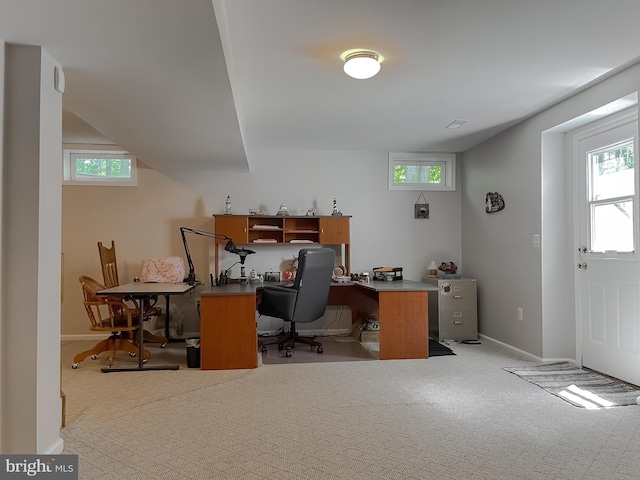 13605 Sugar Mill Ct, Waldorf, MD 20601 - office space with healthy amount of natural light, baseboards, and light carpet