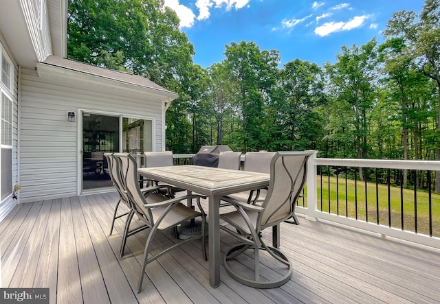 13605 Sugar Mill Ct, Waldorf, MD 20601 - wooden terrace with outdoor dining area