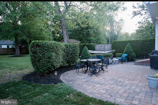 view of patio featuring area for grilling
