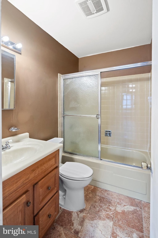 342 Bolton Rd, Hightstown, NJ 08520 - full bathroom featuring vanity, toilet, and shower / bath combination with glass door