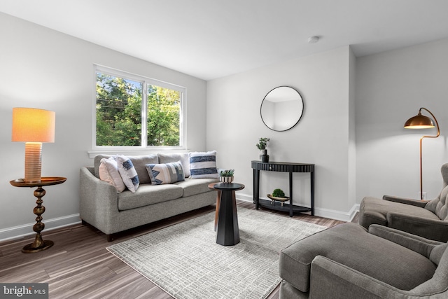 1102 Jackson Ave, Takoma Park, MD 20912 - living area with baseboards and wood finished floors