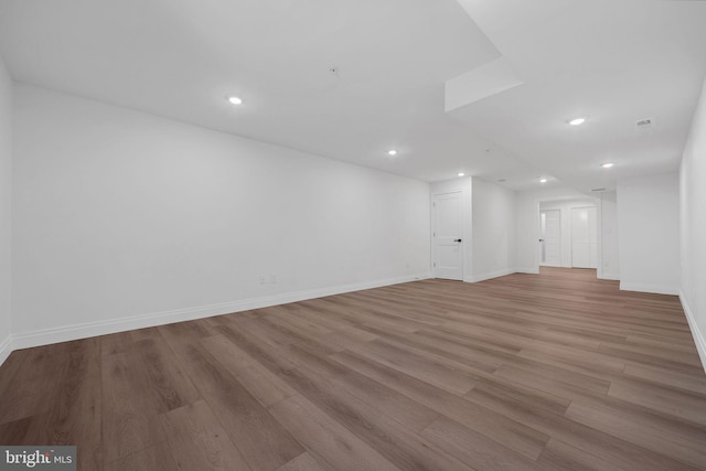 1615 S 22nd St, Philadelphia, PA 19145 - spare room featuring recessed lighting, wood finished floors, and baseboards