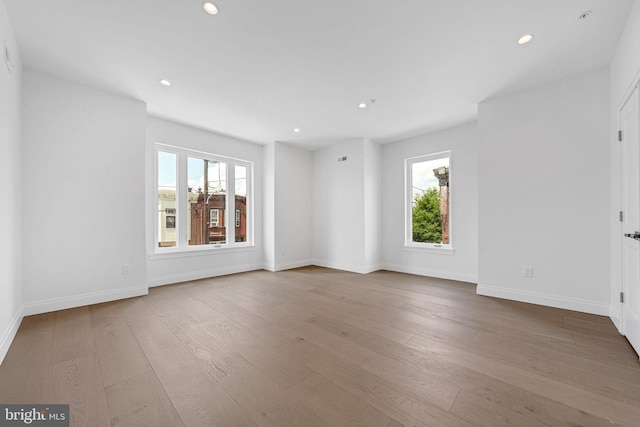 1615 S 22nd St, Philadelphia, PA 19145 - spare room with hardwood / wood-style flooring, baseboards, and recessed lighting