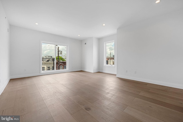 1615 S 22nd St, Philadelphia, PA 19145 - spare room featuring hardwood / wood-style flooring, recessed lighting, and baseboards