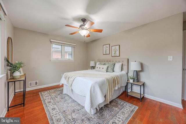 808 Gregorio Dr, Silver Spring, MD 20901 - bedroom featuring baseboards, wood finished floors, and ceiling fan