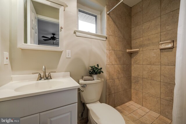 808 Gregorio Dr, Silver Spring, MD 20901 - bathroom featuring vanity, toilet, and a tile shower