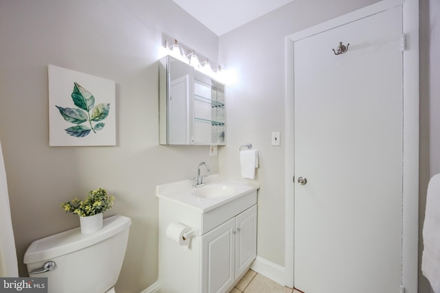 808 Gregorio Dr, Silver Spring, MD 20901 - bathroom featuring vanity, tile patterned floors, toilet, and baseboards