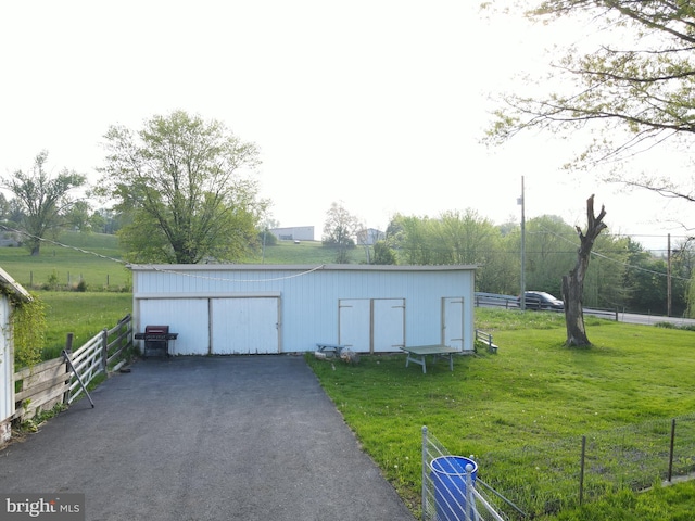view of pole building