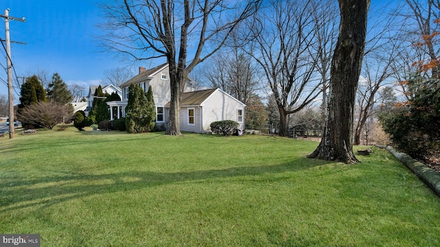 view of grassy yard
