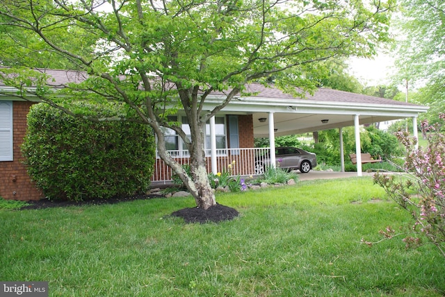 13920 Heavenly Acres Rdg, Hancock, MD 21750 - view of green lawn featuring an attached carport