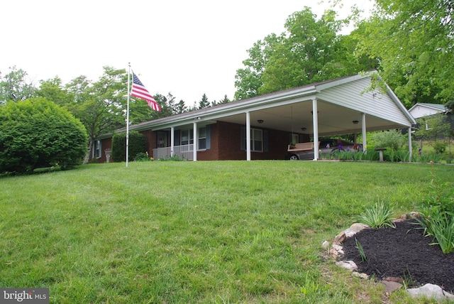 13920 Heavenly Acres Rdg, Hancock, MD 21750 - view of front of home featuring a front yard and a carport