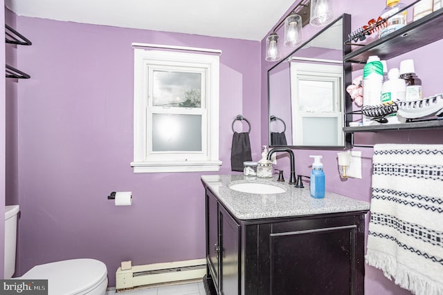 108 Fairfield St, Newville, PA 17241 - bathroom with baseboard heating, toilet, and vanity