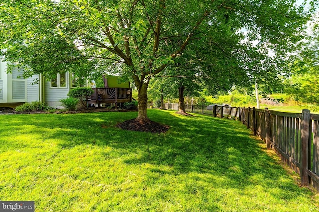 20932 Cox Mills Ct, Ashburn, VA 20147 - fenced backyard with a wooden deck