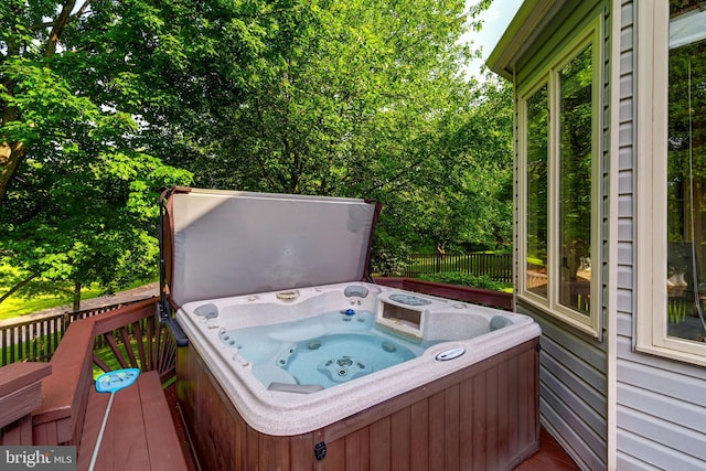 20932 Cox Mills Ct, Ashburn, VA 20147 - deck with a hot tub
