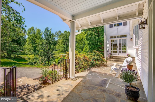 view of patio with entry steps