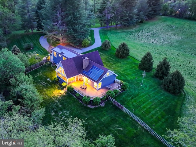 view from above of property