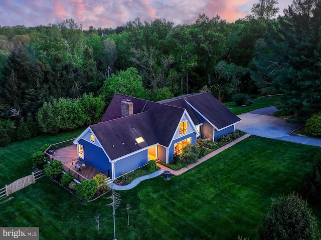 aerial view of property and surrounding area