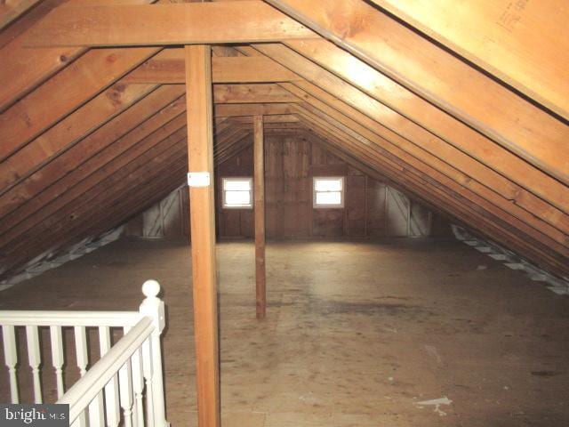 view of attic