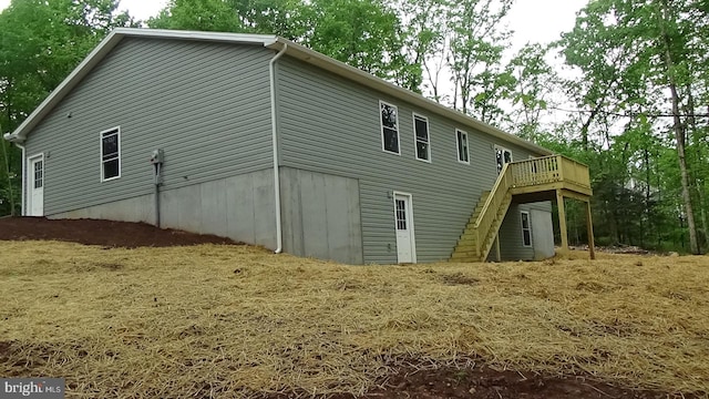 54 Hickory Ridge Rd, Newport, PA 17074 - view of home's exterior featuring stairs and a wooden deck
