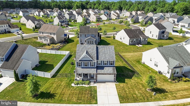 aerial perspective of suburban area