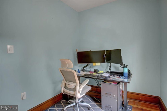 145 S Washington St, Greencastle, PA 17225 - home office featuring baseboards and wood finished floors
