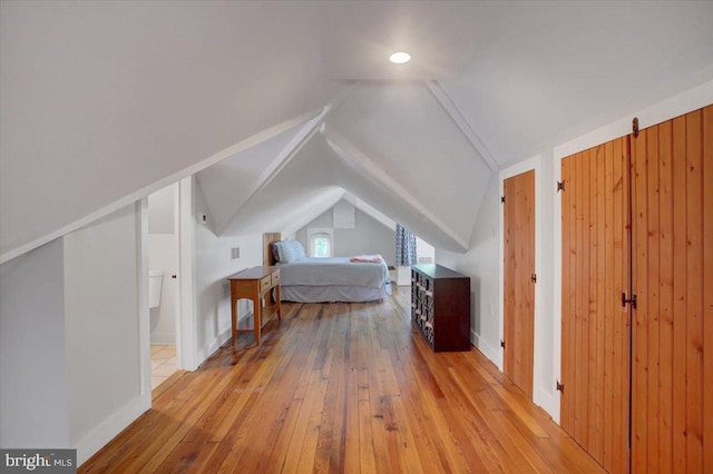 145 S Washington St, Greencastle, PA 17225 - bedroom featuring light wood-type flooring and vaulted ceiling