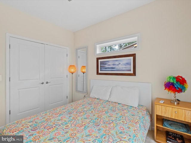 bedroom featuring a closet