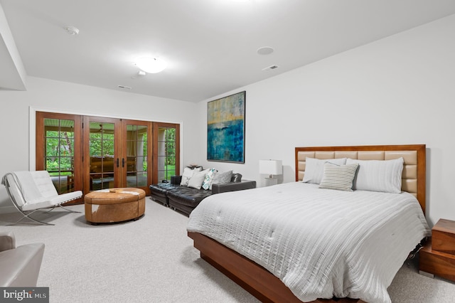 13312 Drews Ln, Potomac, MD 20854 - carpeted bedroom featuring french doors and access to outside