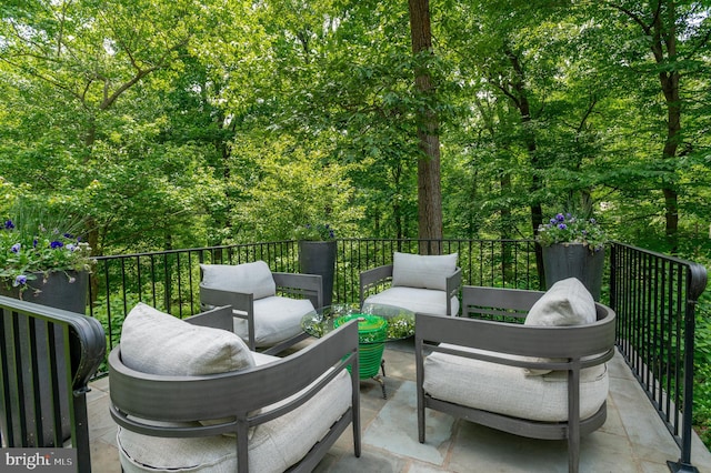 13312 Drews Ln, Potomac, MD 20854 - view of patio with an outdoor living space