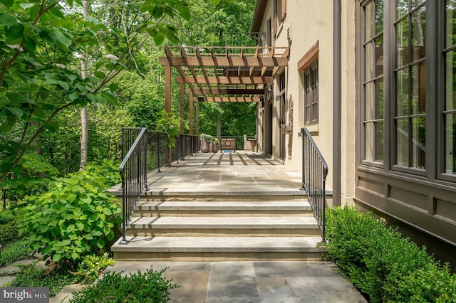 13312 Drews Ln, Potomac, MD 20854 - deck with a pergola