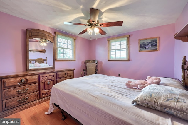630 E Canal Rd, York, PA 17404 - bedroom with multiple windows, light wood-style floors, and ceiling fan
