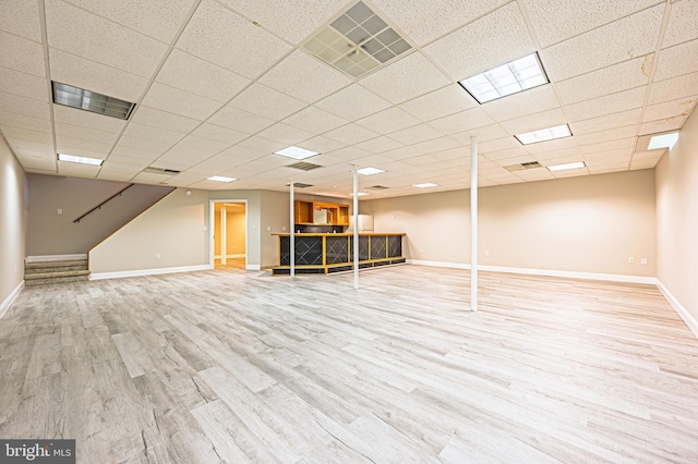 50 N Ave, Cedarville, NJ 08311 - finished basement featuring wood finished floors, baseboards, and a paneled ceiling