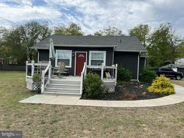 bungalow with a deck