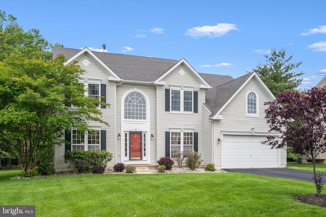 27 Avalon Rd, Pennington, NJ 08534 - view of front of home with driveway, a garage, a front yard, and a shingled roof