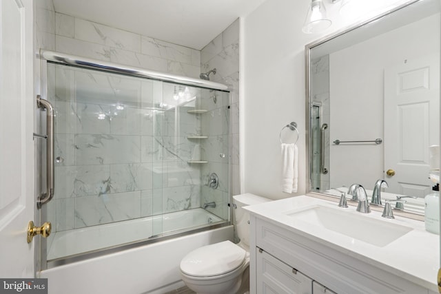 27 Avalon Rd, Pennington, NJ 08534 - bathroom with vanity, toilet, and combined bath / shower with glass door