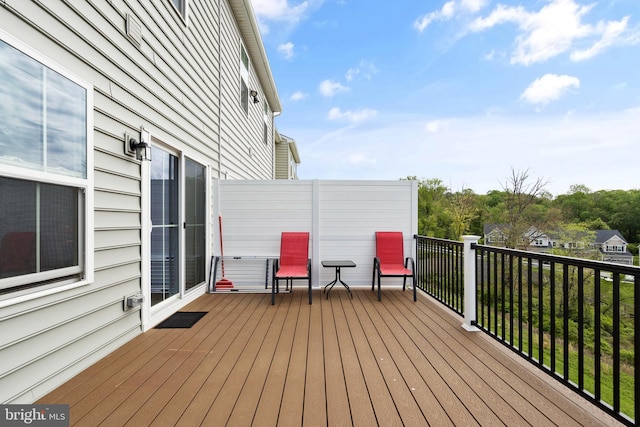 view of wooden terrace
