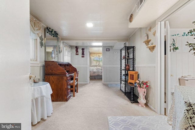 1517 Margaret St, Woodbridge, VA 22191 - below grade area with carpet and a wainscoted wall