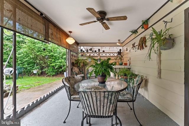 1517 Margaret St, Woodbridge, VA 22191 - view of patio featuring outdoor dining area and ceiling fan
