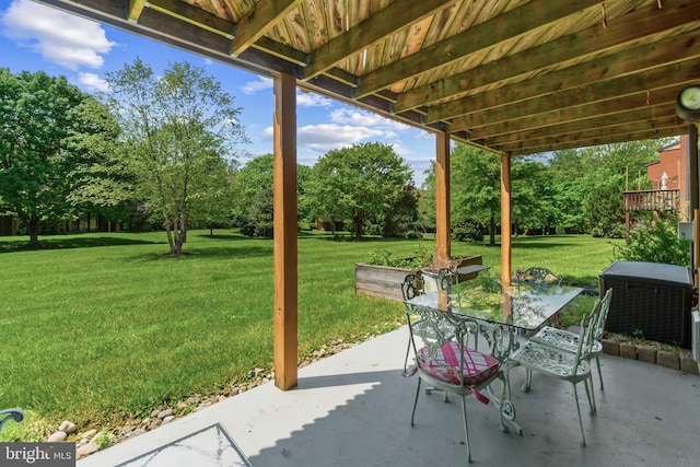 16 Lacosta Ct, Towson, MD 21204 - view of patio featuring view of scattered trees and outdoor dining space