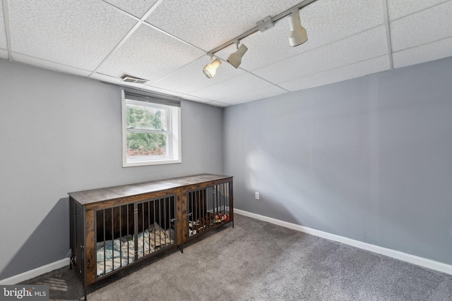 12906 7th St, Bowie, MD 20720 - unfurnished bedroom featuring a drop ceiling, baseboards, and carpet floors