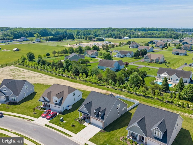 aerial view of residential area