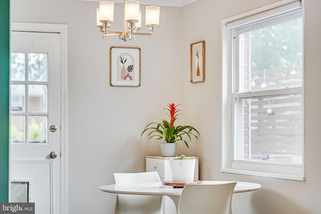 2015 Rollins Dr, Alexandria, VA 22307 - dining space with a chandelier