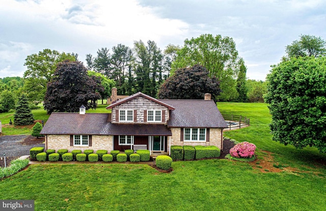 3019 Level Rd, Churchville, MD 21028 - tri-level home featuring a chimney, a front lawn, and roof with shingles