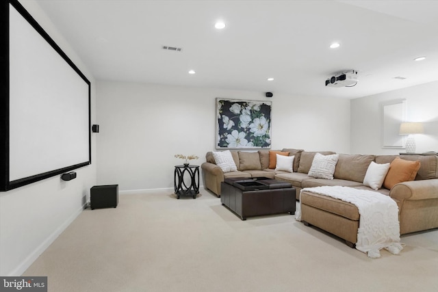 47433 River Crest St, Sterling, VA 20165 - cinema featuring recessed lighting, light colored carpet, and baseboards