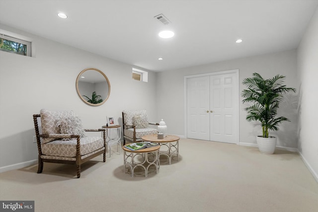 47433 River Crest St, Sterling, VA 20165 - sitting room with carpet, baseboards, and recessed lighting