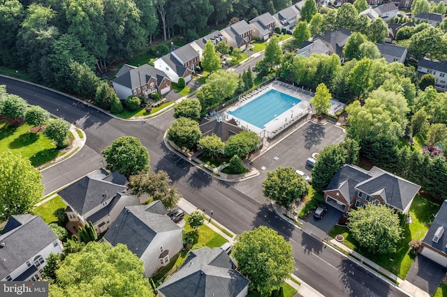47433 River Crest St, Sterling, VA 20165 - aerial perspective of suburban area with a pool