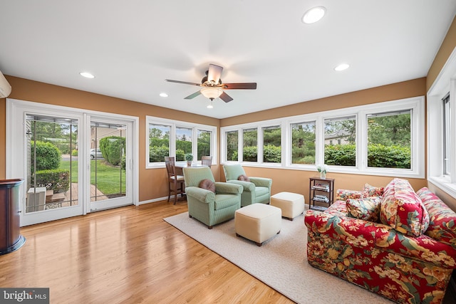 view of sunroom