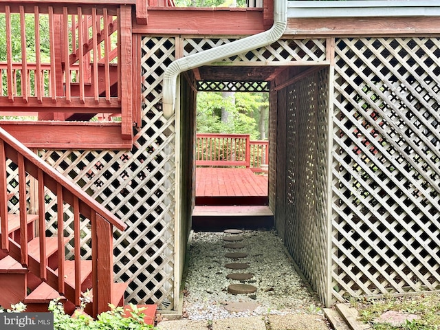 7265 Latham Ct, Hughesville, MD 20637 - wooden deck featuring stairs